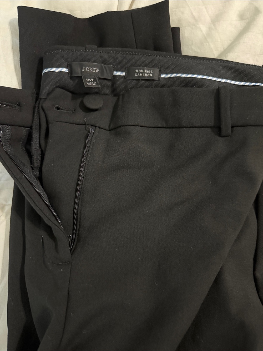 J. Crew Black High-Rise Cameron Dress Pants